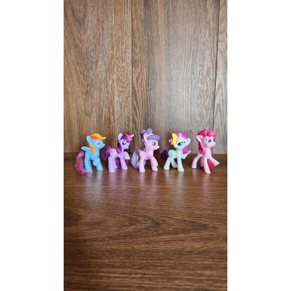 Hasbro My Little Pony MLP Brushable Tail Toy Horses 5 Piece Bundle Set - Picture 1 of 9
